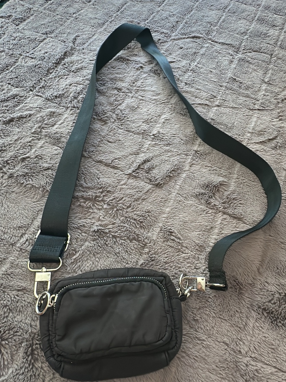 Topshop Black Belt Bag with Adjustable Strap (bags21)